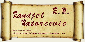 Ranđel Matorčević vizit kartica